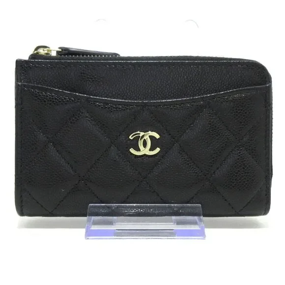 Auth Chanel Matelasse Black Caviar Skin #118223C15B - Picture 1 of 6